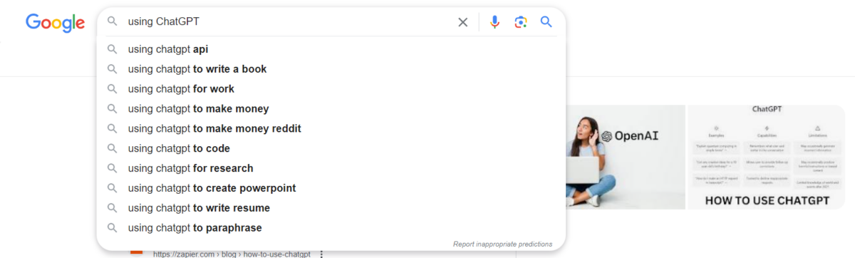 用戶更多傾向於使用ChatGPT翻譯、改寫、簡寫文章,或編寫論文、代碼,以及製作簡歷、Power Point簡報等。