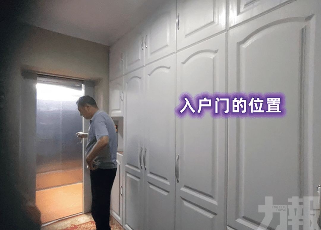 業主家門遭鄰居用嵌入式衣櫃封死。