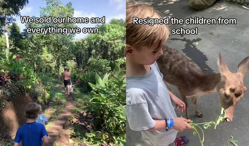 妻子唐奈利經常在TikTok上分享一家人出遊的短片。