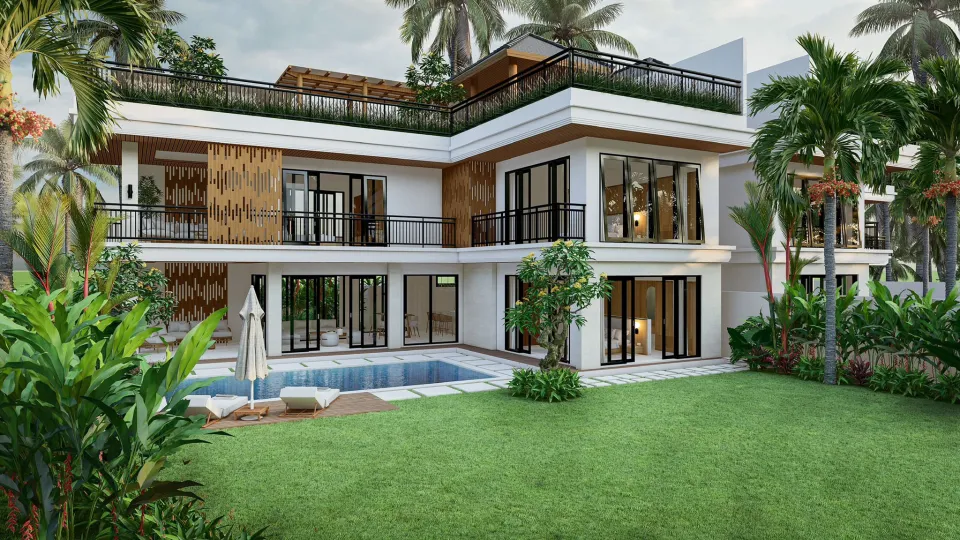 他們買下一塊面積1,200平方米、價值10萬英鎊(約99萬港元)的土地,目前2棟4至5居室的別墅正在建造中。