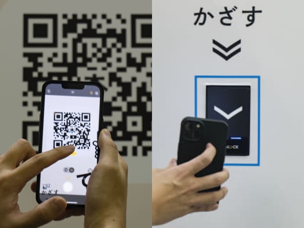 消費者可通過掃描二維碼入店。