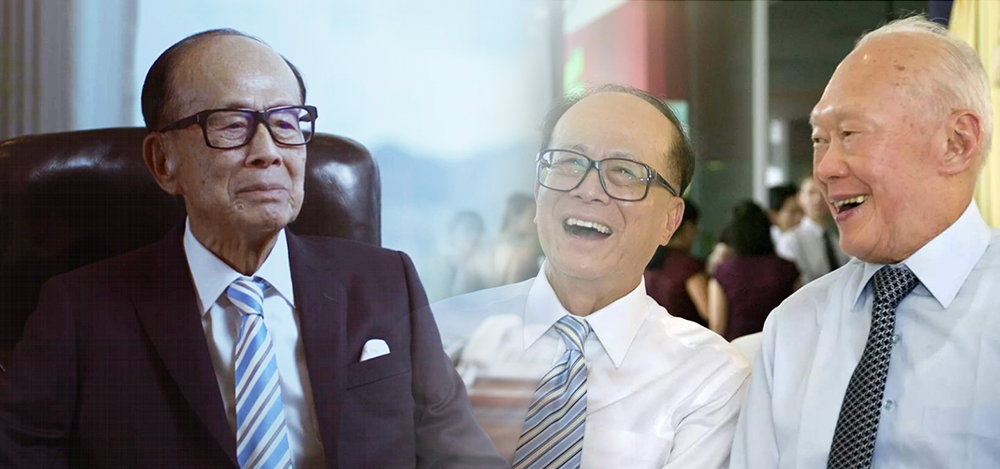 李嘉誠接受新加坡傳媒採訪時，形容李光耀是偉大領袖。