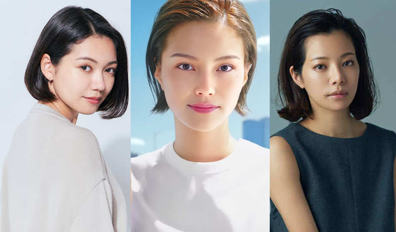 有網民認為該AI演員長得像日本女演員二階堂富美(最左)及櫻井由紀(最右)。