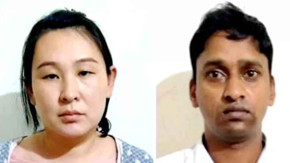 印度放貸公司「Jiyaliang」創辦人達克維(Parshuram Takve)與中國籍妻子梁甜甜(譯名)。