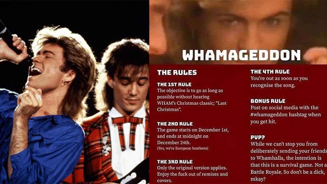 「#whamageddon」遊戲規則為，不可於12月1日至聖誕節前夕收聽〈Last Christmas〉，否則則算作出局。