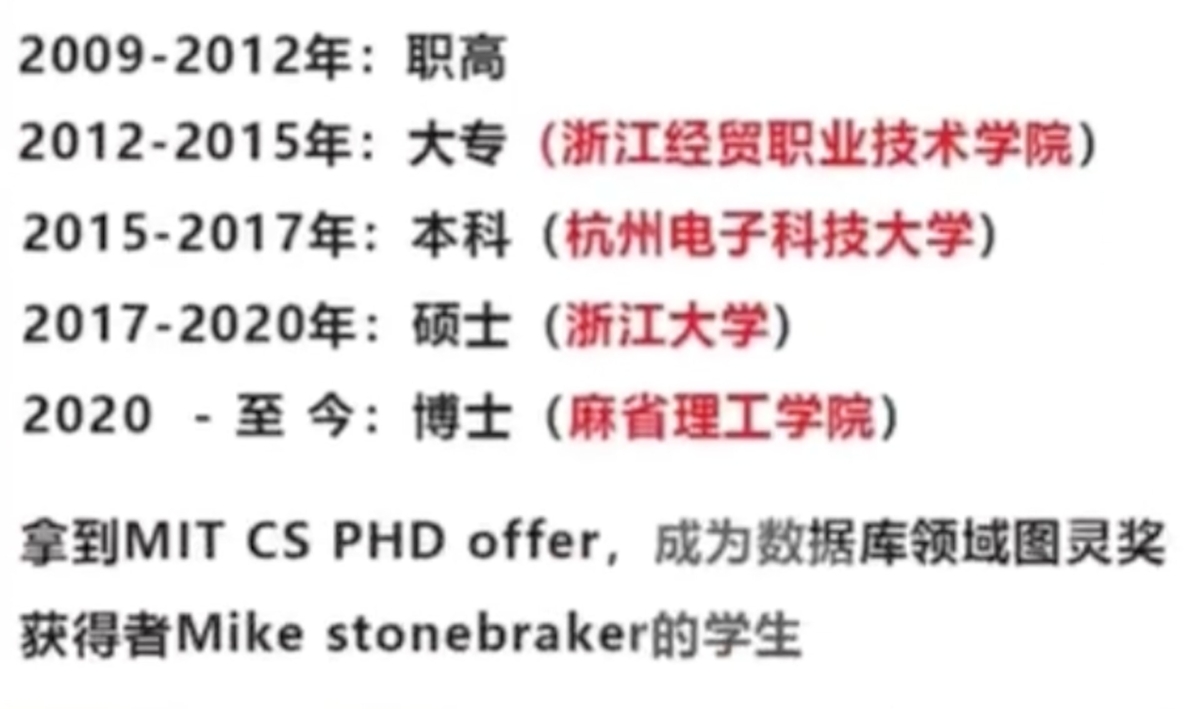 周信靜的學歷堪稱傳奇。