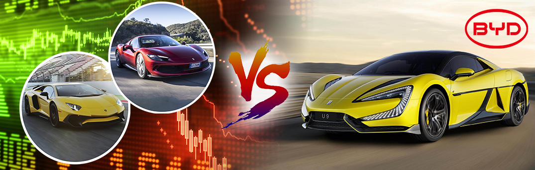 比亞迪推出最新電動跑車「仰望U9」（圖由），由靜止加速時時速100公里只需2.36秒，性能可媲美法拉利及林寶堅尼的跑車。
