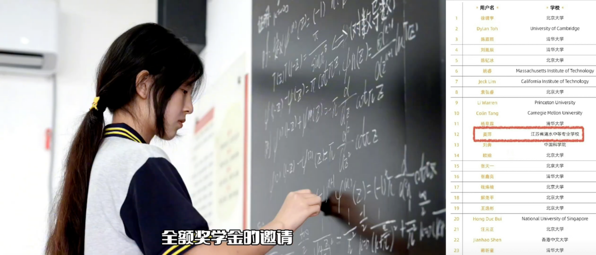 17歲中專少女姜萍一鳴驚人,憑自學微積分在一項全球數學賽中排名第12。