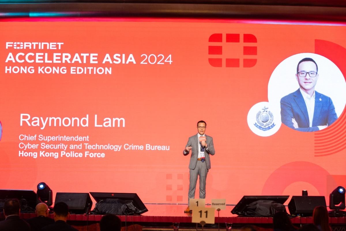 香港警務處網絡安全及科技罪案調查科總警司林焯豪分享最新網絡安全趨勢及與AI相關的防騙資訊。