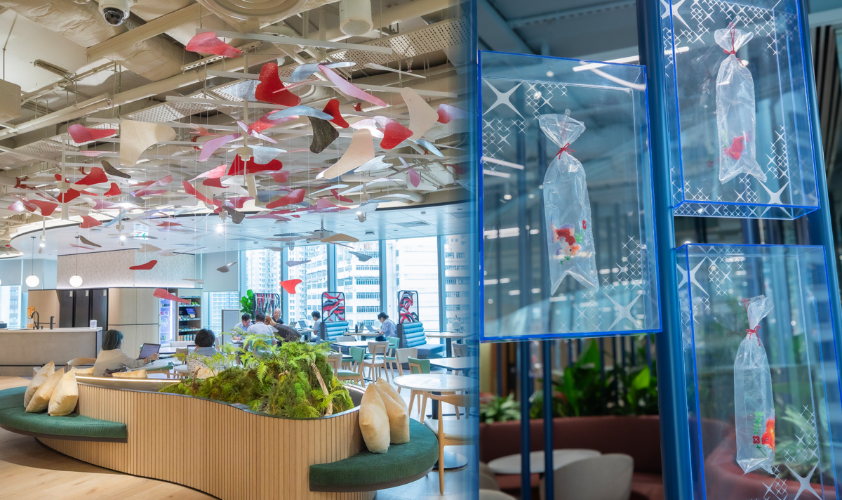 星展辦公室將個人空間跟共享空間比例，由大約9：1變成7：3。