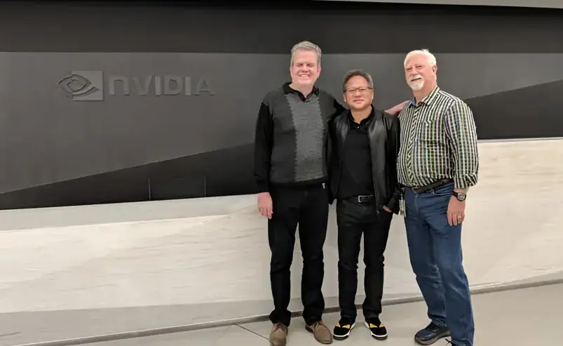 NVIDIA三位聯合創辦人。左起Curtis Priem、黃仁勳、Chris Malachowsky。