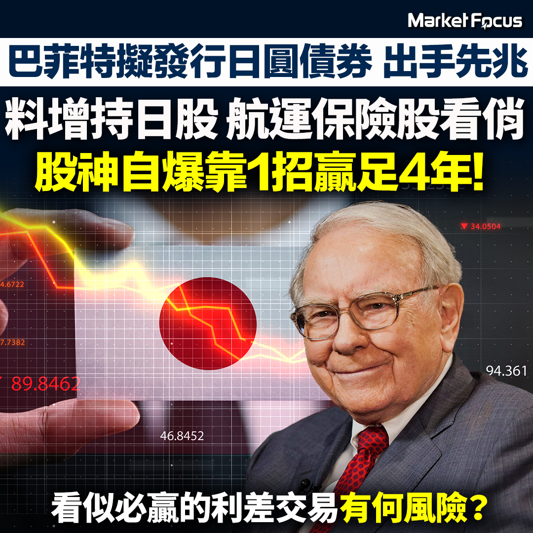 股神巴菲特使用利差交易的策略,過去4年的日股投資持續獲利。(BusinessFocus)