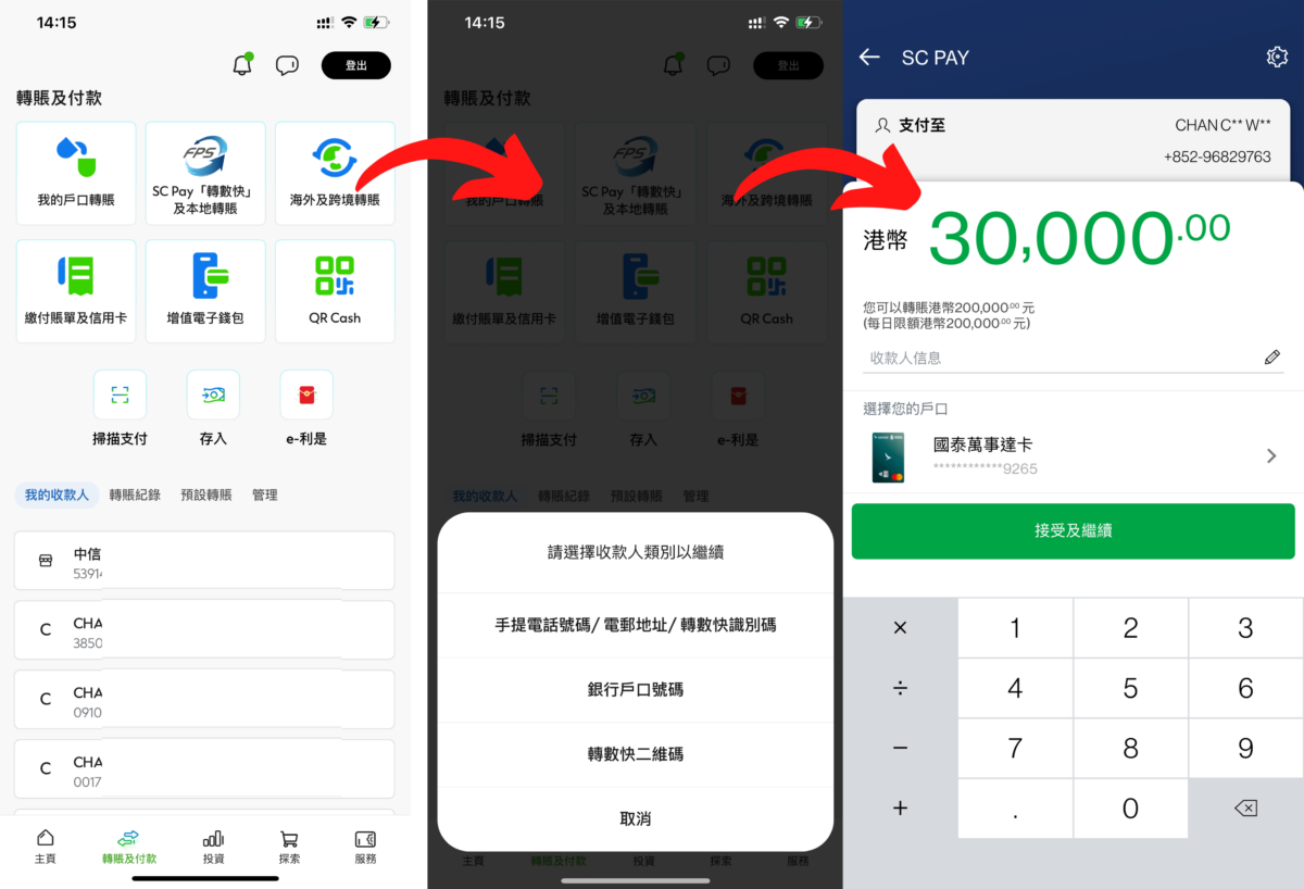 以信用卡配合轉數快，可免息套現賺利息。