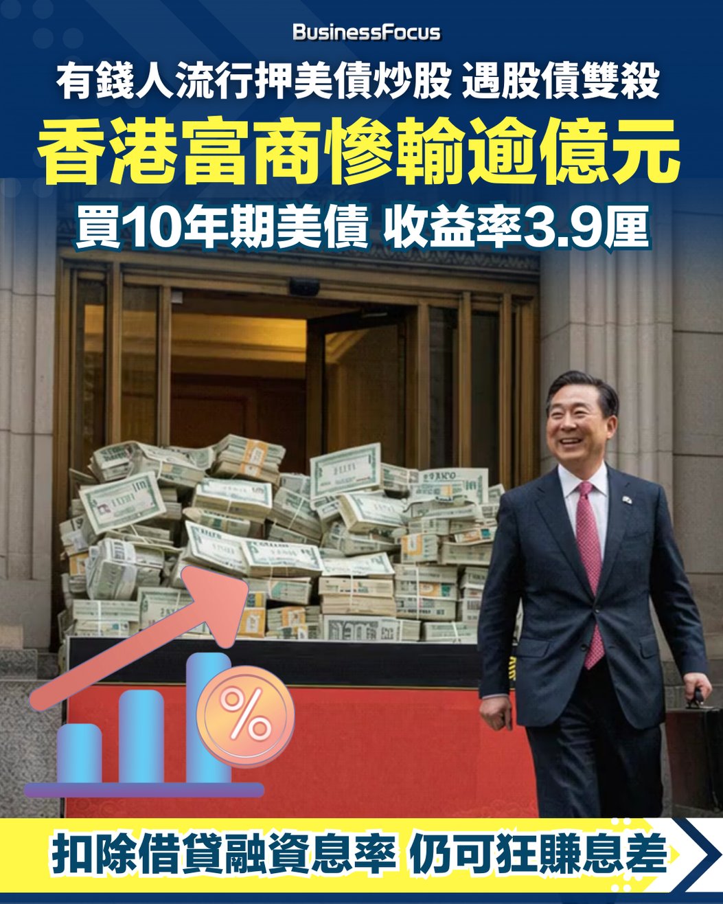 有錢人流行押美債槓桿投資卻遇股債雙殺香港富商慘輸逾億元