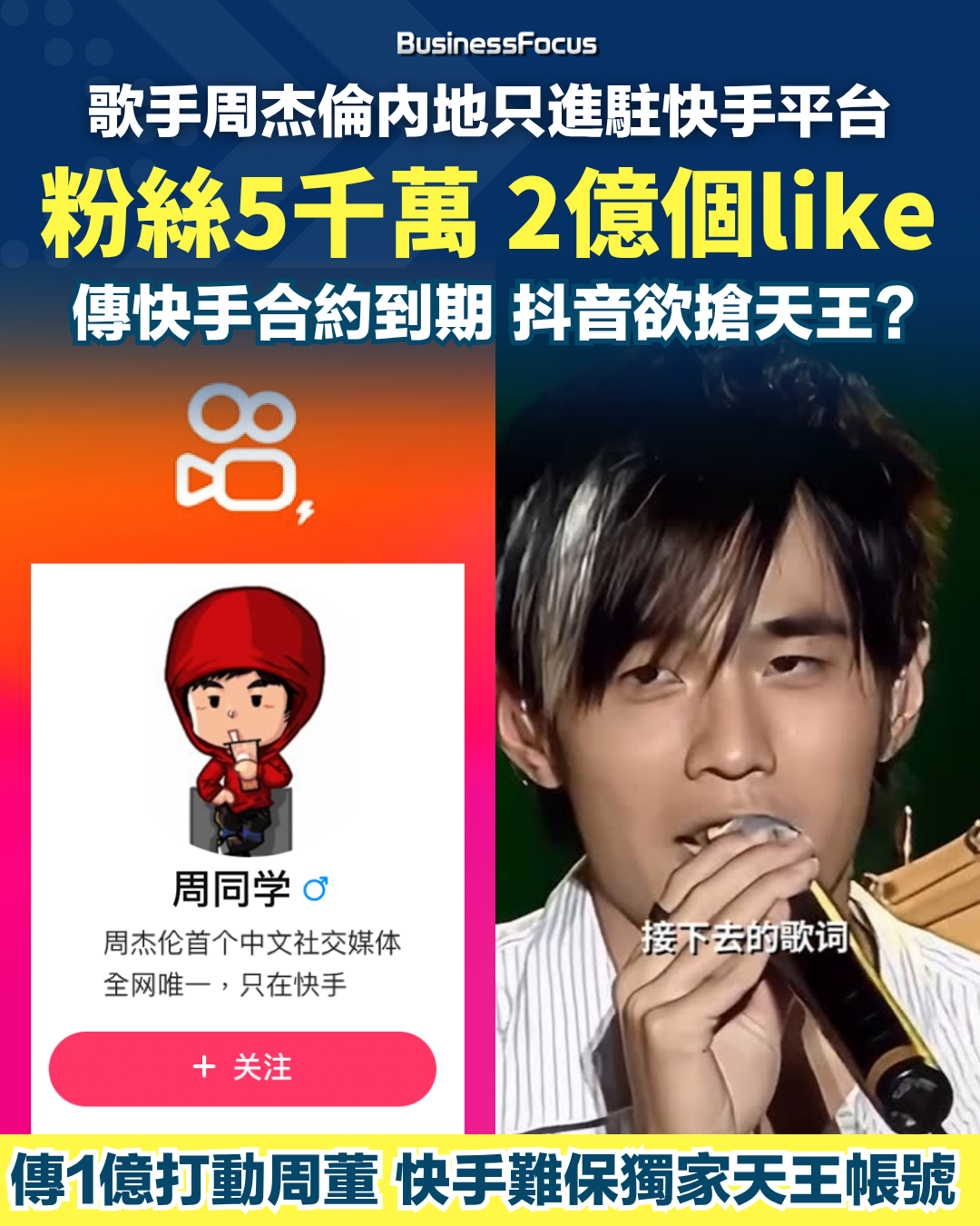 傳抖音以天價邀得周杰倫加入其平台,連巨星傳奇股價狂漲一倍。