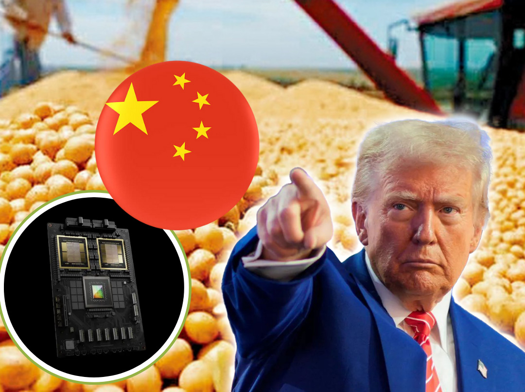 特朗普要求中國入口4倍的美國大豆,暗示這樣做有機會獲得高級晶片的入口權利。