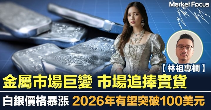 【林祖專欄】金屬市場巨變 市場追捧實貨 白銀價格暴漲2026年有望破百