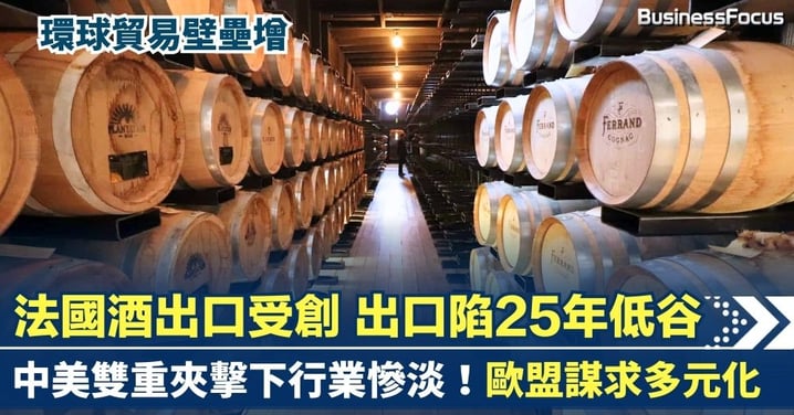 環球貿易壁壘增 法國酒出口受創 出口陷25年低谷 歐盟謀求多元化