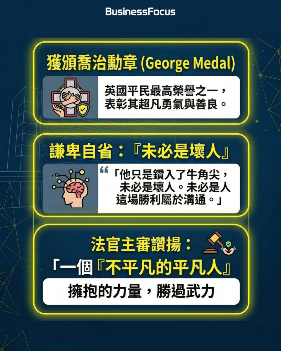 英國病人醫院外巧遇恐怖份子，得悉炸彈在身旁，生死6小時游說及擁抱，成功游說對方自首！