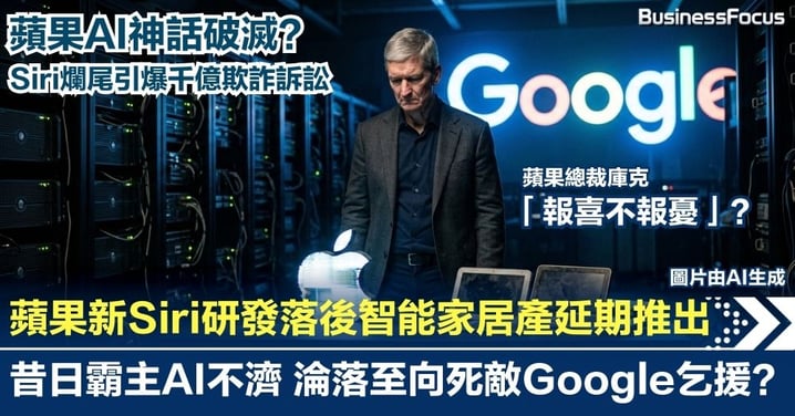 【蘋果AI神話破滅？】Siri爛尾引爆千億欺詐訴訟！智能家居產品推遲發布  昔日霸主淪落到向死敵Google乞援？