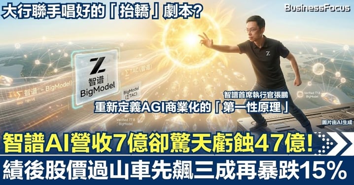 「大模型第一股」智譜AI營收7億卻驚天虧蝕47億!績後股價過山車先飆三成再暴跌15% 大行聯手唱好的「抬轎」劇本?