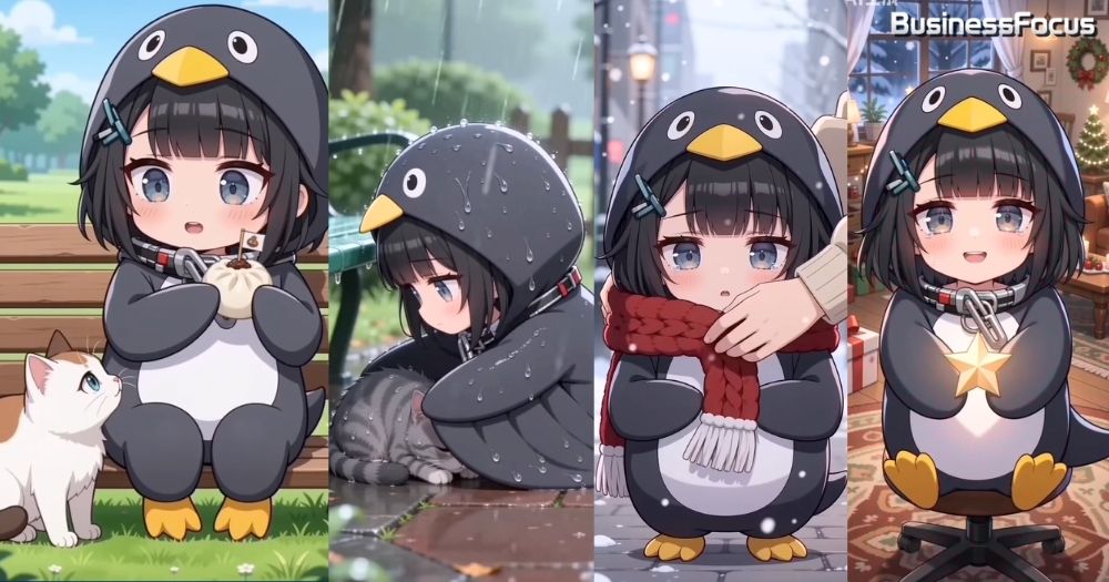 BusinessFocus教你免費用AI生成企鵝女孩短片！