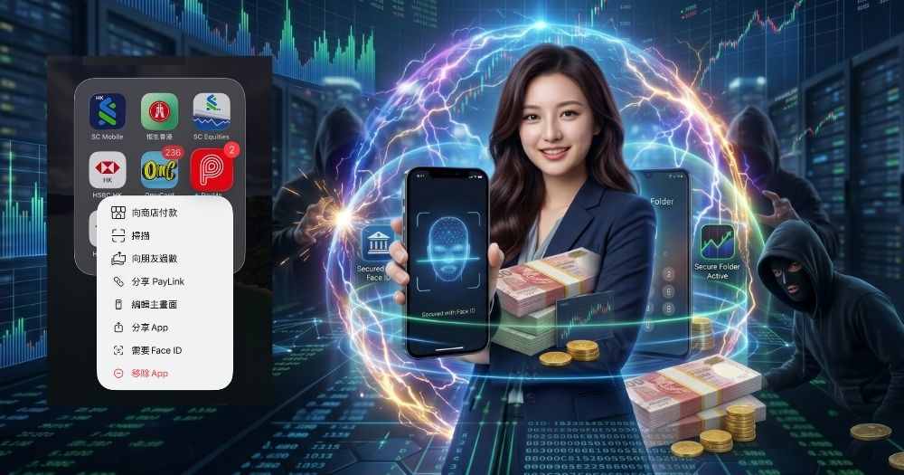 兩大「神技」可以大幅加強手機保安，令手機網上銀行或股票證券App的安全性大增。