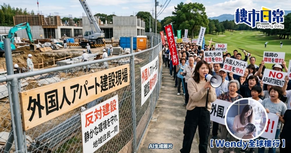 日本福岡縣有外國人公寓項目突告觸礁。