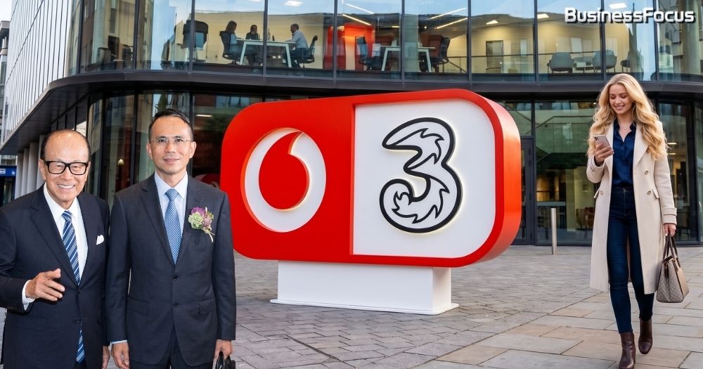 長和出售英國VodafoneThree 49%股權，456億資金回籠，獲利47億。