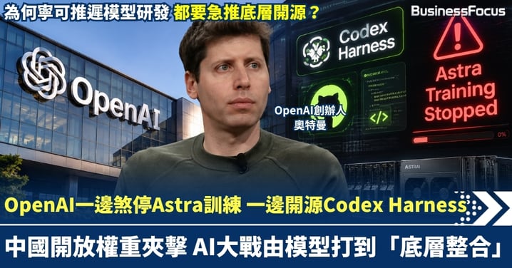 OpenAI一邊煞停Astra訓練 一邊開源Codex Harness  中國開放權重夾擊 AI大戰由模型打到「底層整合」