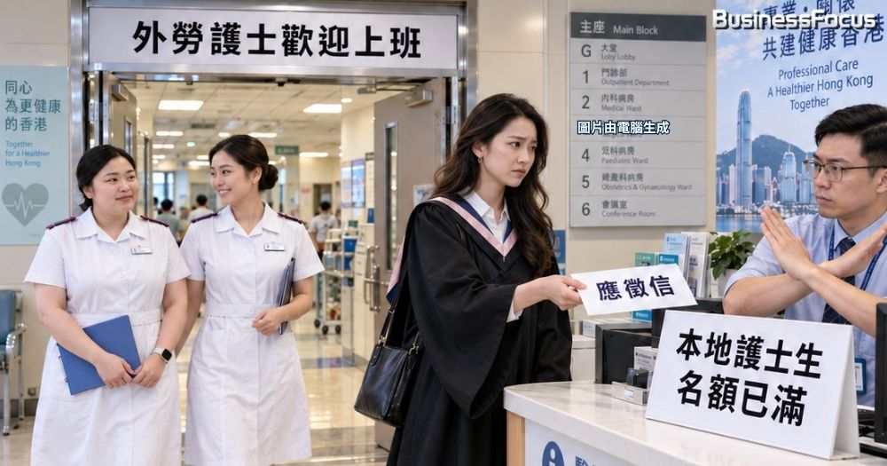 有做護士的爸爸致電特首訴苦，指讀護士女兒畢業即失業，質疑醫管局為聘外勞，今年只聘數十名本地護士畢業生。