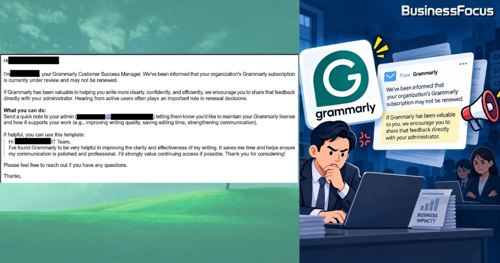 Grammarly為求企業客戶續約，竟教唆企業員工電郵上司施壓。