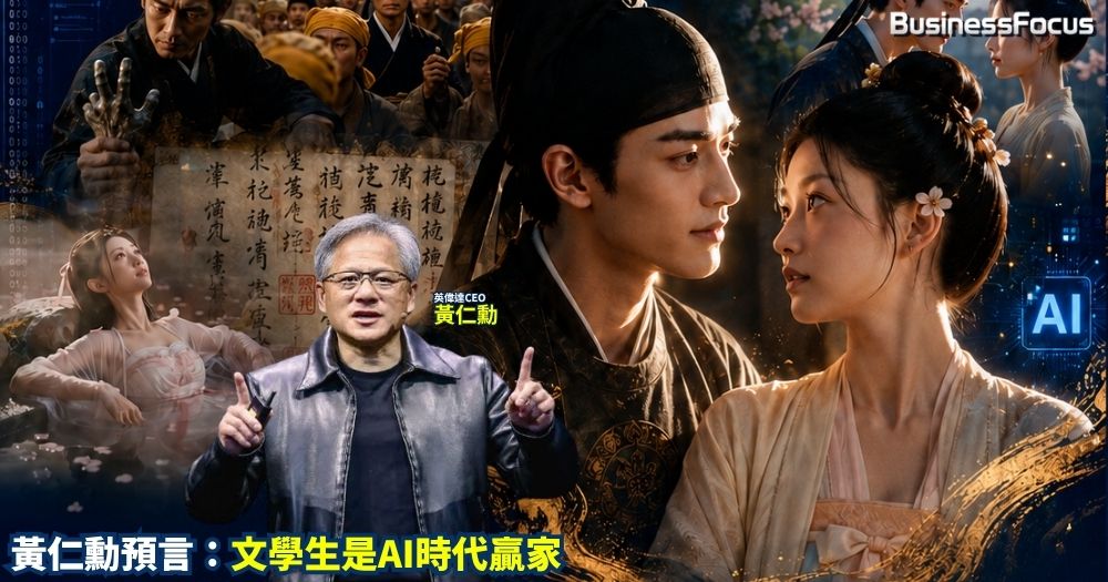 女作家自學AI，生成48集《硯邊青梅》穿越劇，1人製劇賺1億點擊！其實英偉達黃仁勳今年3月已預言，文學生是AI時代贏家！