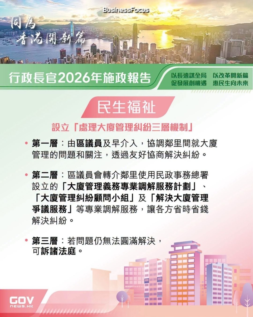 特首施政報告惠民措施懶人包圖輯