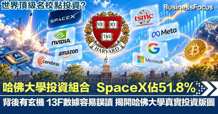 【哈佛大學投資組合】SpaceX佔51.8%背後有玄機 13F數據容易誤讀 揭開哈佛大學真實投資版圖